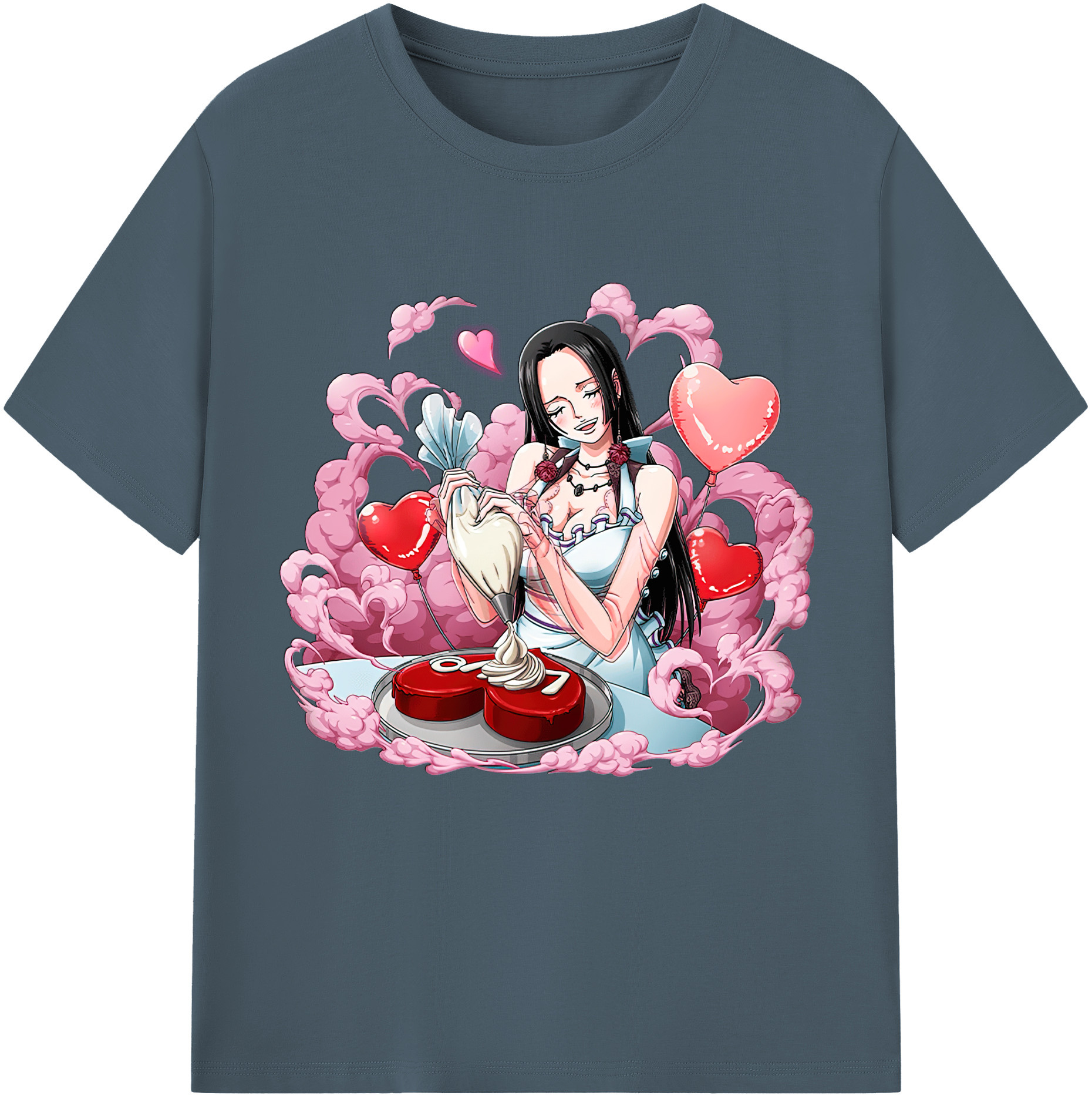ワンピース ボア・ハンコック ONE PIECE Boa·Hancock 綿100％半袖Tシャツ（フロントプリント）